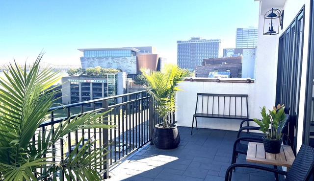 Cassius Quarters@The713! Downtown, large, upscale suite w/private balcony
