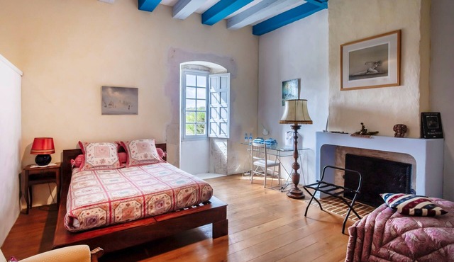 Castle 'Chambre 1' with Shared Terrace, Private Garden and Wi-Fi