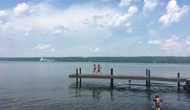 Cayuga Lake waterfront property sleeps 85+ on 4 acres!