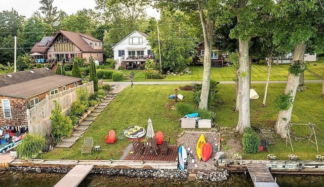 Cazenovia Lake Waterfront Home with Boat Dock and Power Boat Option