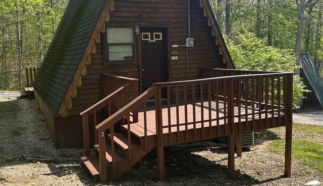 Cedar A-Frame Cabin 3 located on Patoka Lake in Southern Indiana