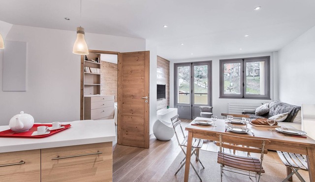 Central 2-bedroom apartment with balcony and Wifi in Megève