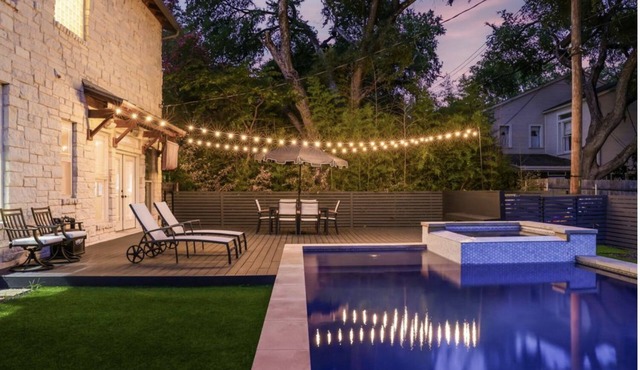 Central Austin Home w/Pool/Spa/5 mins Downtown