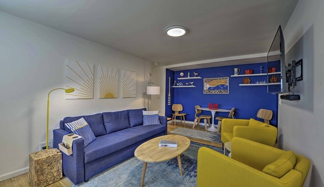 Central & Contemporary NJ Condo: Steps to Shore!