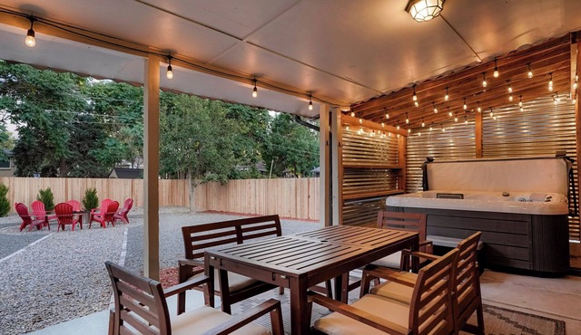 Central Gem ~ Backyard Oasis with Hot Tub and Firepit