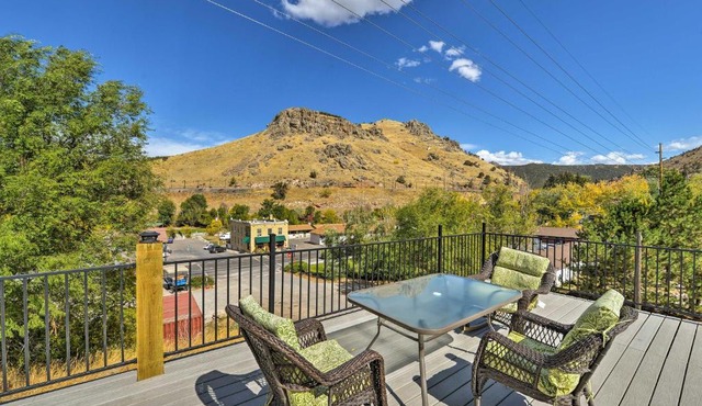 Central Lava Hot Springs Studio with Deck and Views!