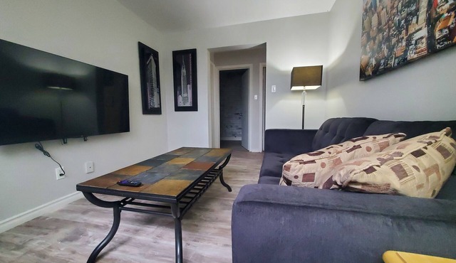 Central Private 1BR Apt. w/Free Prkg + Fast Wi-Fi
