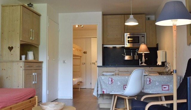 Central Studio for 4 in Méribel with Balcony, Parking, and WiFi
