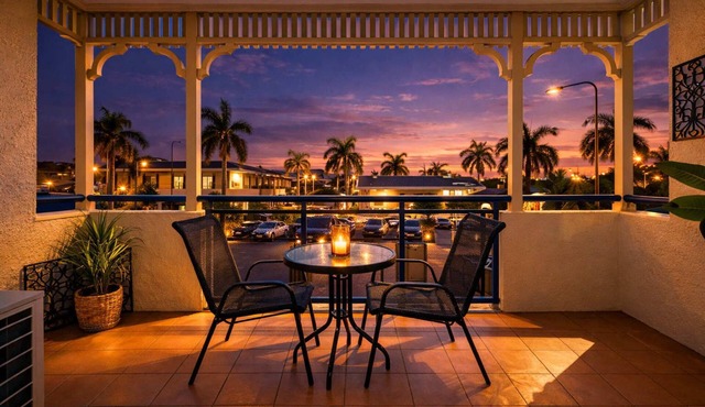 Central Townsville Studio Apartment with Private Balcony & Pool