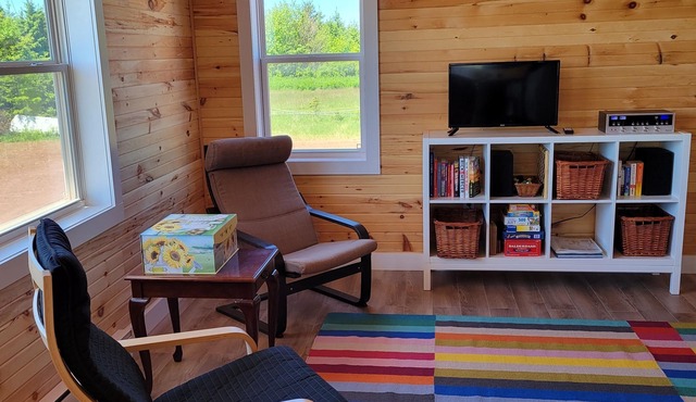 Centrally located brand new cottage in PEI overlooking Darnley Basin. Sleeps 4-6