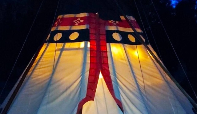Ceremonial Tipi - 20' - Sleeps up to 6 provided padded cots - bring your own sleeping bags