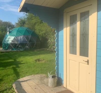 Ceridwen Glamping, double decker bus and Yurts