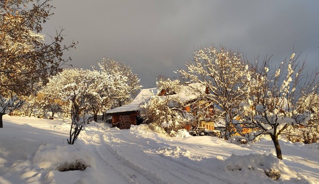 Chalet 5 bd/12 p. Hautes-Alpes, lake, ski, mountain, sauna and wood fire