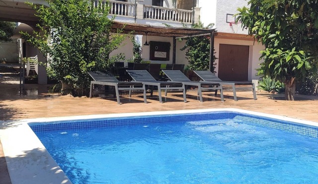 Chalet 8 min from the beach by car, swimming pool, wifi, BBQ