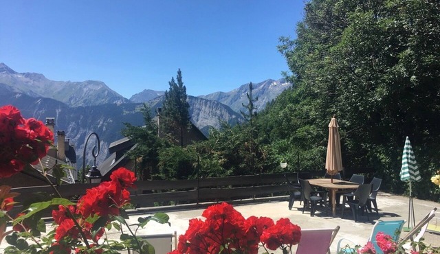 Chalet Alpe d'Huez 10p 100 meters from the cable car, mountain views, garden, terrace