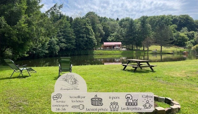 Chalet and pond, exclusively for your private use.