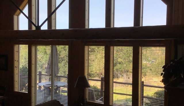 Chalet at Running Y Ranch Resort with deck and hot tub