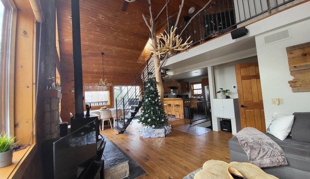 Chalet Laperle with spa on mountain