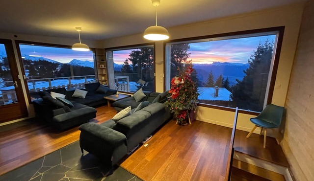 Chalet Chamrousse 1750, 7 Pers, 3 ch, Terrasse, vue Magnifique sur le Vercors