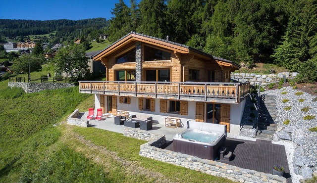 Chalet Charbray - Jacuzzi - Sauna - Views - La Tzoumaz, 4 Vallees