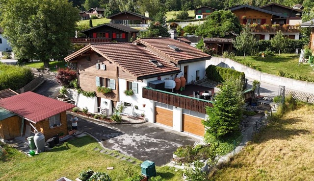 Chalet house (large walnut tree at the entrance)