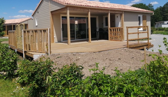 Chalet in a residential park