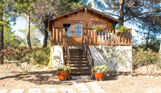 Chalet in a peaceful 2 hectare domain with heated swimming pool
