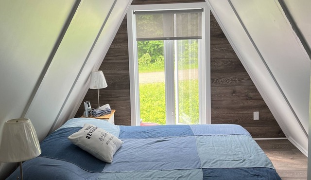 Chalet l'étoile filante with spa and indoor and outdoor fireplace