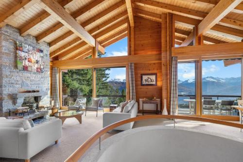Chalet la Frenaie a Anzere avec vue sur les Alpes