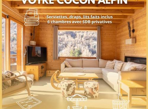 Chalet La Tanière 14 Pers - piscine chauffée et sauna - Vars Saint Marcellin