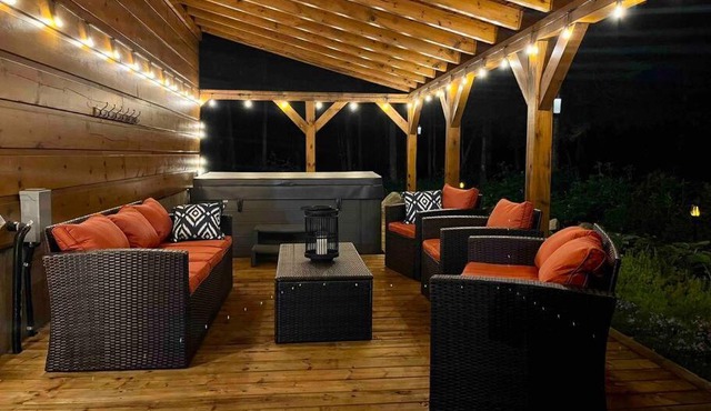 Chalet Le Crépuscule SPA, BILLARD, FOYER, SENTIERS PRIVES