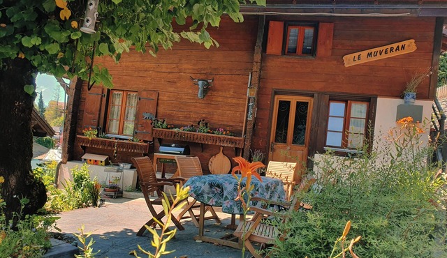 Chalet le muveran, in the center of gryon with garden!