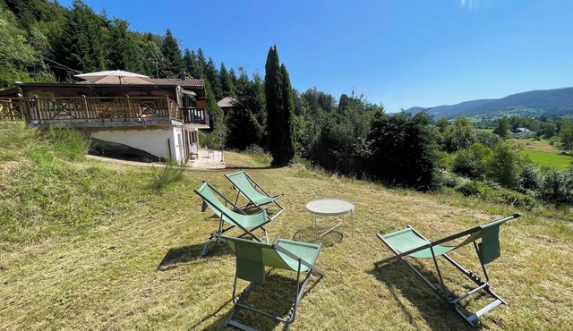 Chalet les Brimbelles, 8min from Lac de Gérardmer on the edge of the forest with view