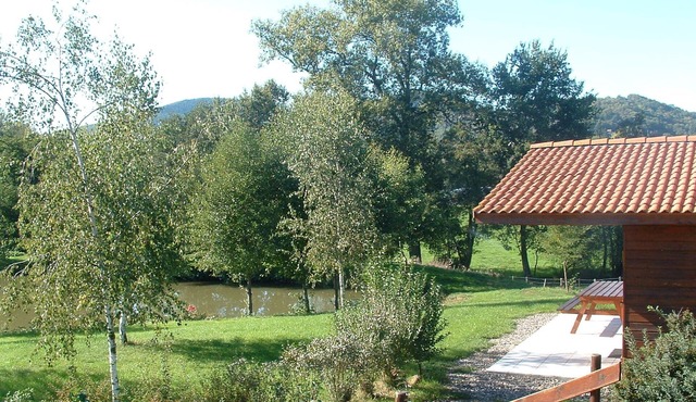 Chalet on private fishing pond with carp