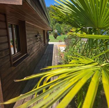 Chalet piscine chauffée et couverte