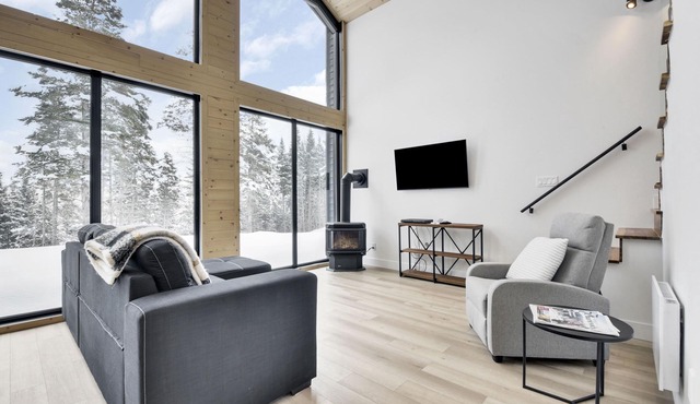 Chalet Scandinave Avec spa Dans Charlevoix, Nature et Tranquillité