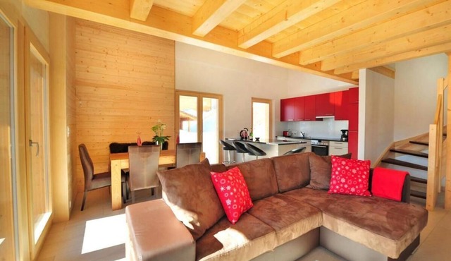 Chalet, wifi, terrace, balcony, fireplace or stove, parking, tv, 105m², Thyon