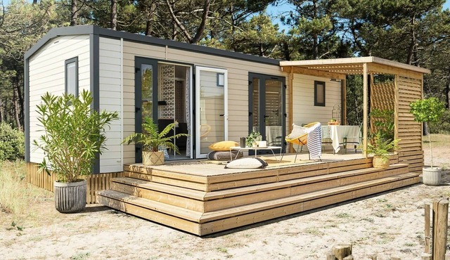 Chambon Gorges Campsite* - Mobile home Family Luxury Premium 3 rooms 4 people Air-conditioned Jacuzzi
