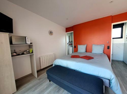 Chambre avec salle de bain privative et borne de recharge électrique T2