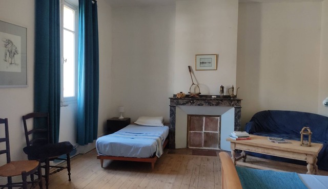 Chambre bleue - 1st floor - 5 minutes from the city center