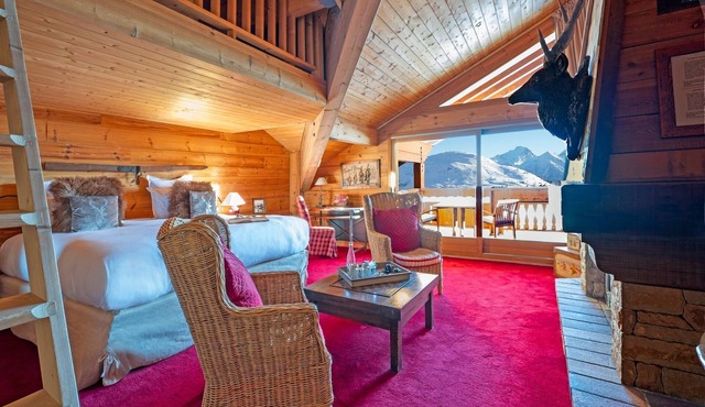 Chambre prestige, balcon & cheminée – Alpe d’Huez