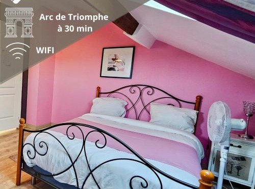 Chambre privée dans logement partagé, Pinky Elisabeth cozy Paris & Stade de France