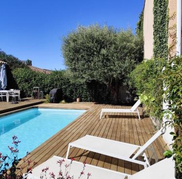 Chambre studio indépendante au calme avec piscine et climatisation
