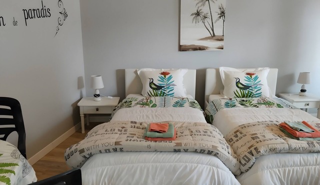 “Chambre Verte” Guest Room with Shared Garden, Wi-Fi, and Air Conditioning