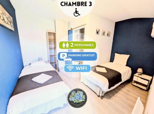 Chambres Duo au Gîte Domaine du Luth - 20 min du Futuroscope et Aquascope