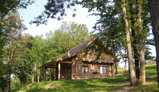 Champagne log cabin with SWIMMING POOL (summer) and SAUNA (winter)