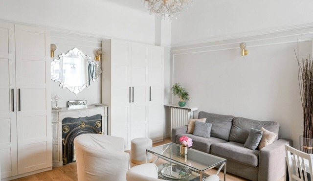 Champs-Elysees Avenue spacious 1-bedroom apartment with AC, sleeps 4!