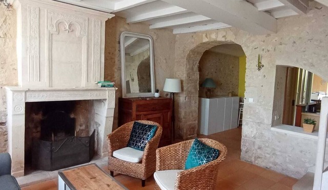 Character house on the port with garden