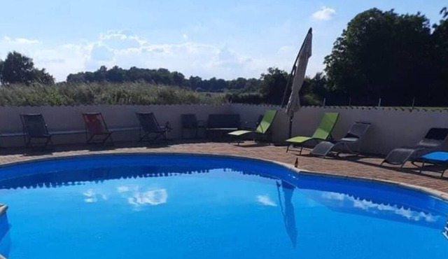 Character house with swimming pool