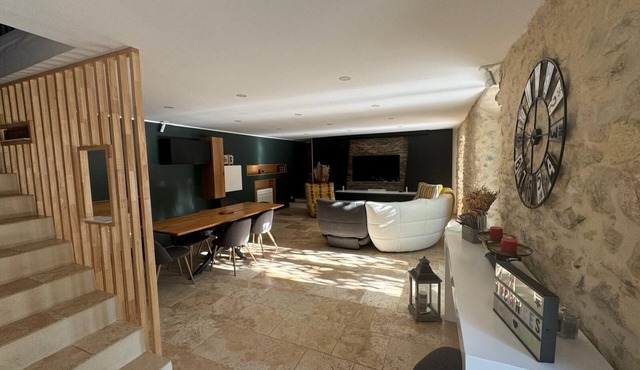 Character house with swimming pool